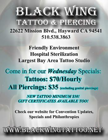 (Male and Female) to chose from for your next tattoo or piercing! (Male and Female) to chose from for your next tattoo or piercing!