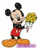 Mickey with Flowers