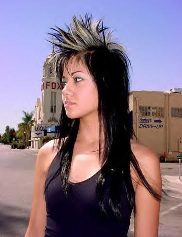 Black Scene Hair With Blonde Tips. Mohawk Scene Hair