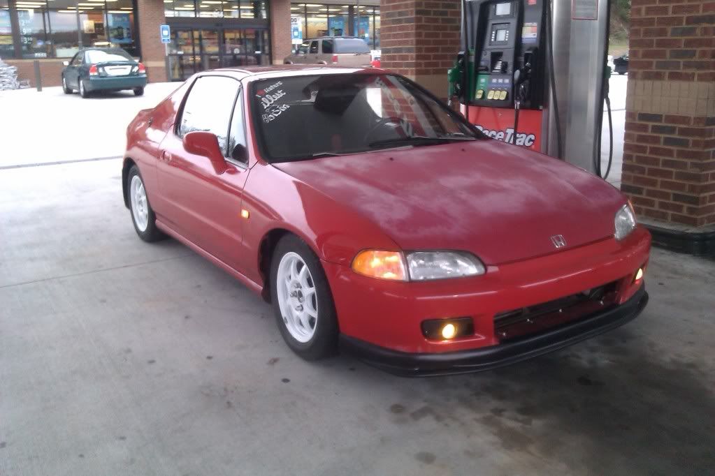 Got some wheels for the del sol And painted them white