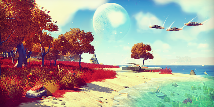 No Man's Sky's beautiful art style.