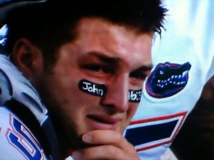 Tebow Crying