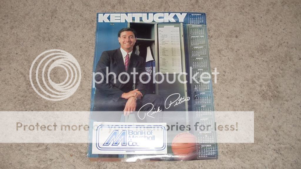 1980s UK Kentucky Wildcats Basketball Schedule Poster Lot of 5  