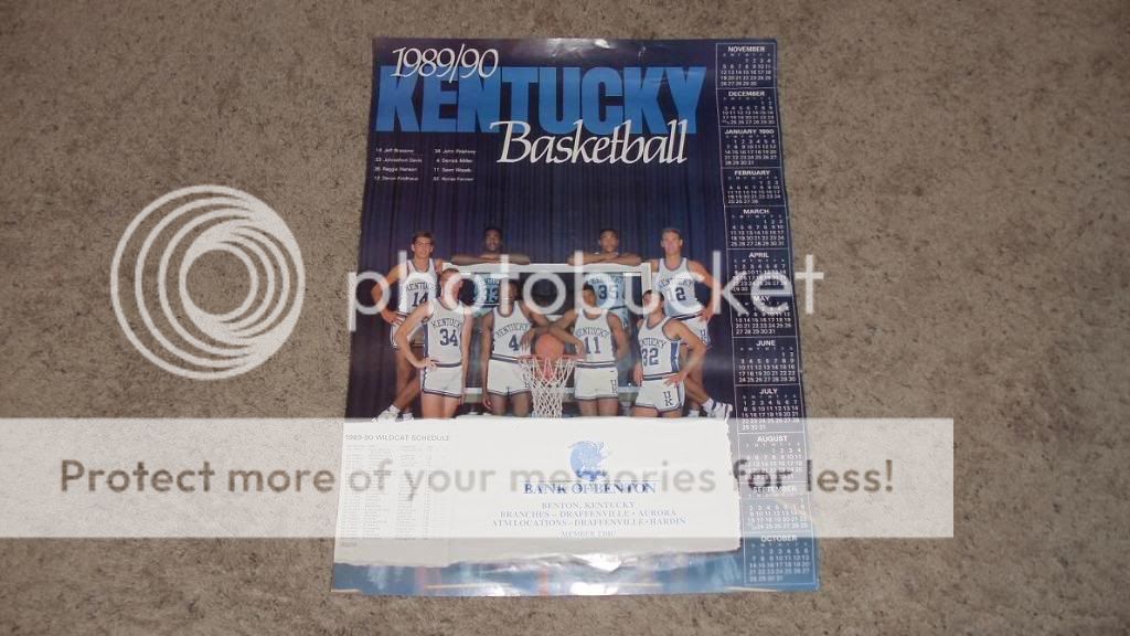 1980s UK Kentucky Wildcats Basketball Schedule Poster Lot of 5  