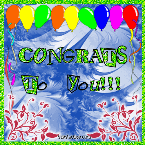 Congratulations and Congrats Comments and Graphics for MySpace, Tagged, Facebook