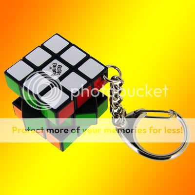 Genuine Mini Rubiks 3x3 3x3x3 Cube Keychain Magic Cube  