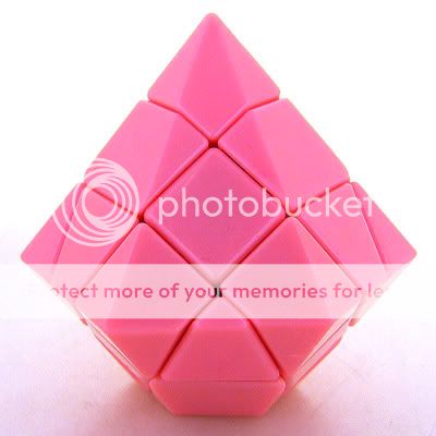 Rare Mini Pink Diamond Rubiks Magic Cube Twist Puzzle Toy  