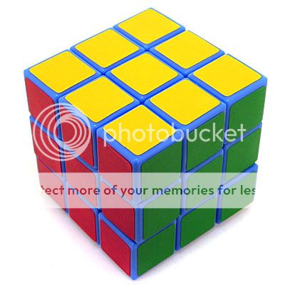   Single Hand 3x3 3x3x3 Speeding Rubiks Magic Cube 4.5cm Blue  