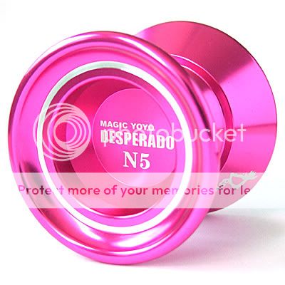 Magic YoYo N5 Desperado Aluminum Professional Yo Yo + 5 Strings ( Pink 