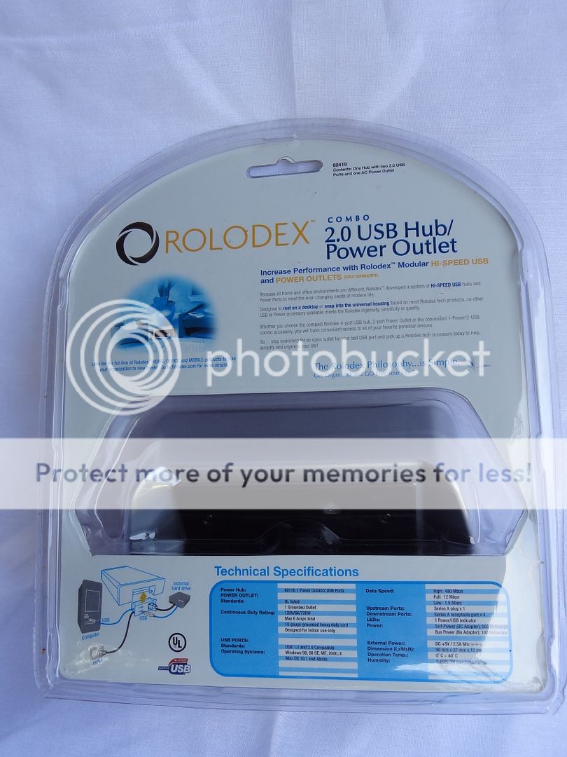Rolodex Modular Combo 2 0 USB Hub Power Outlet for  Cameras PDAs Brand New